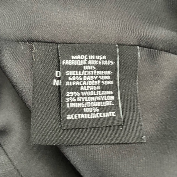 Sofia cashmere alpaca wool coat in navy with shawl fur collar NWT - Picture 7 of 8